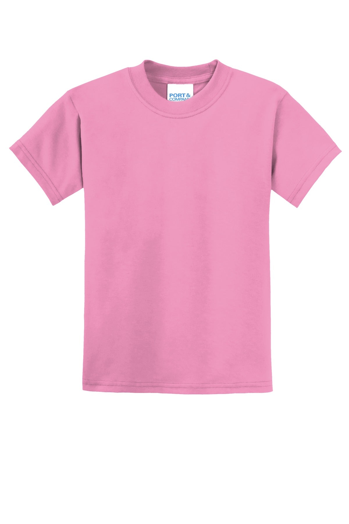 Port & Co Youth Core Blend Tee - Candy Pink
