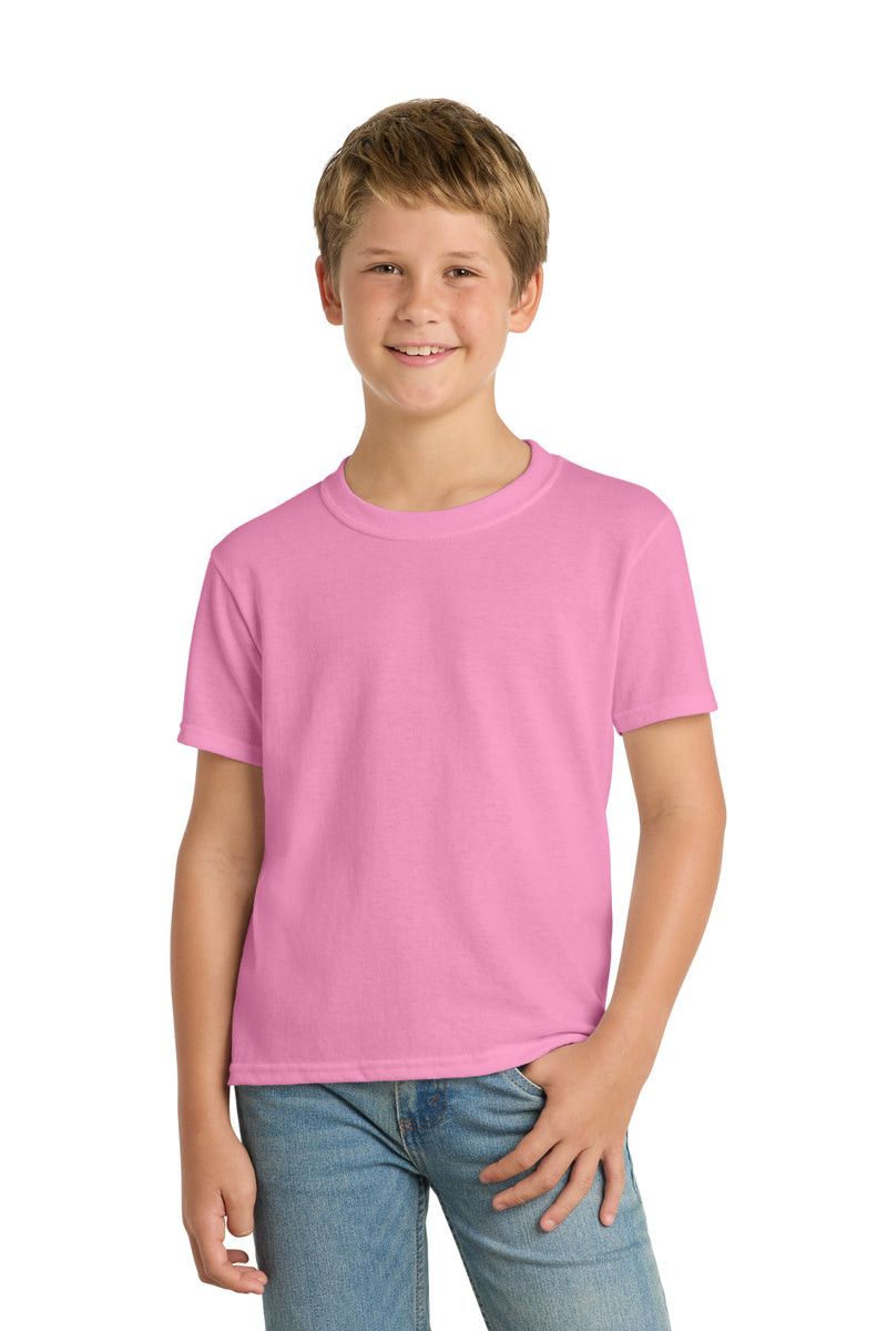 Port & Co Youth Core Blend Tee - Candy Pink