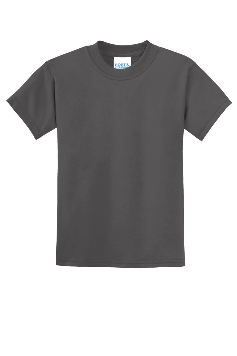 Port & Co Youth Core Blend Tee - Charcoal