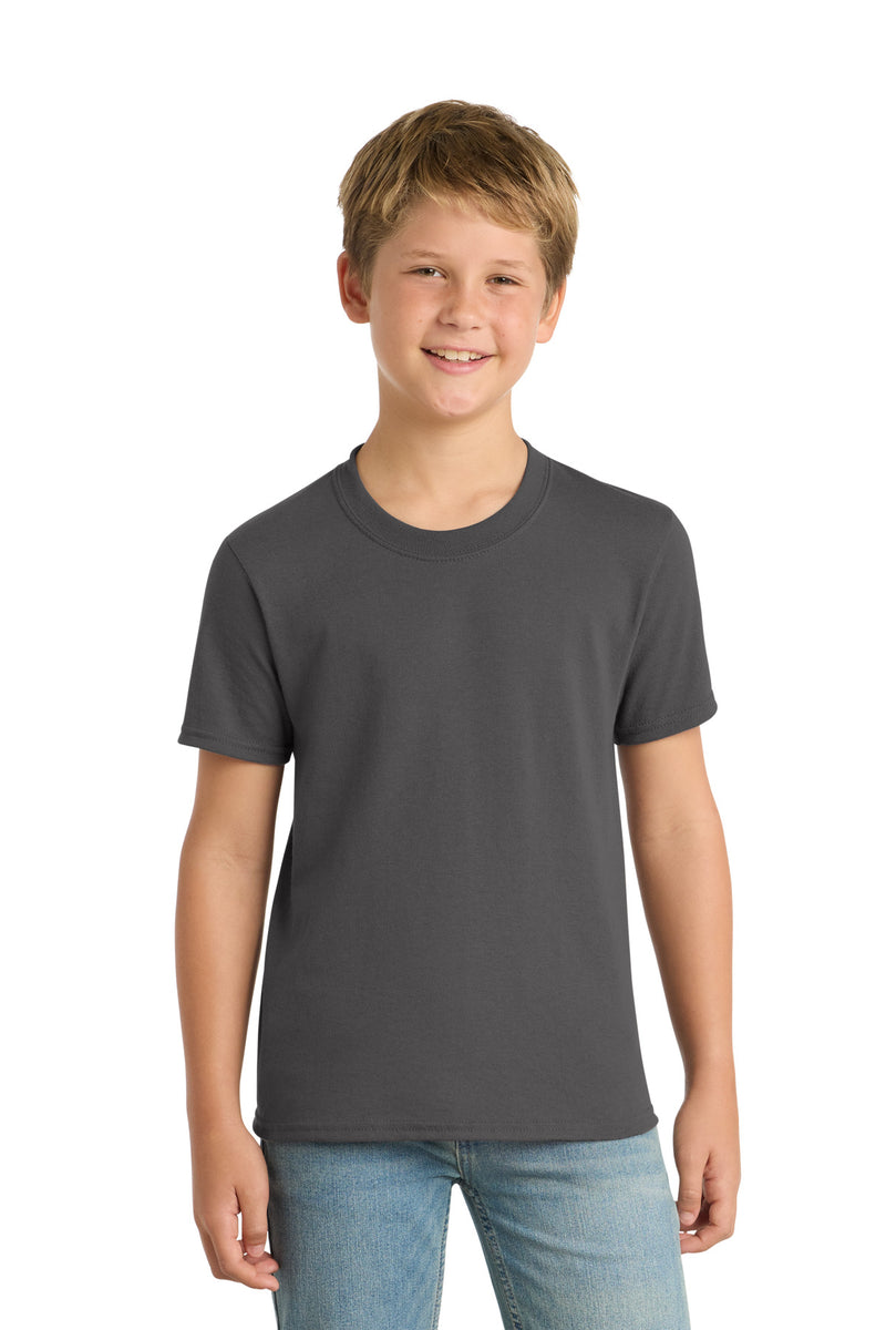 Port & Co Youth Core Blend Tee - Charcoal