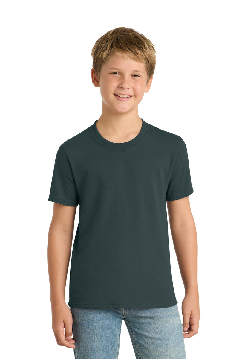 Port & Co Youth Core Blend Tee - Dark Green