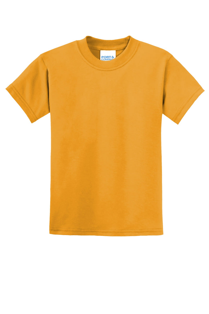 Port & Co Youth Core Blend Tee - Gold