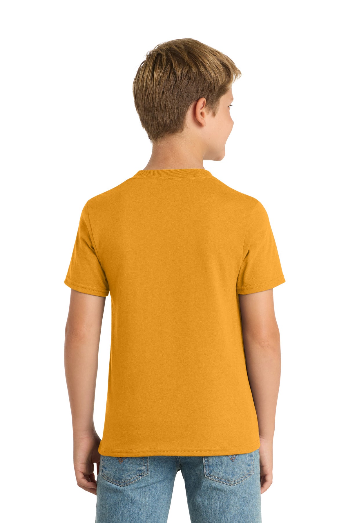 Port & Co Youth Core Blend Tee - Gold