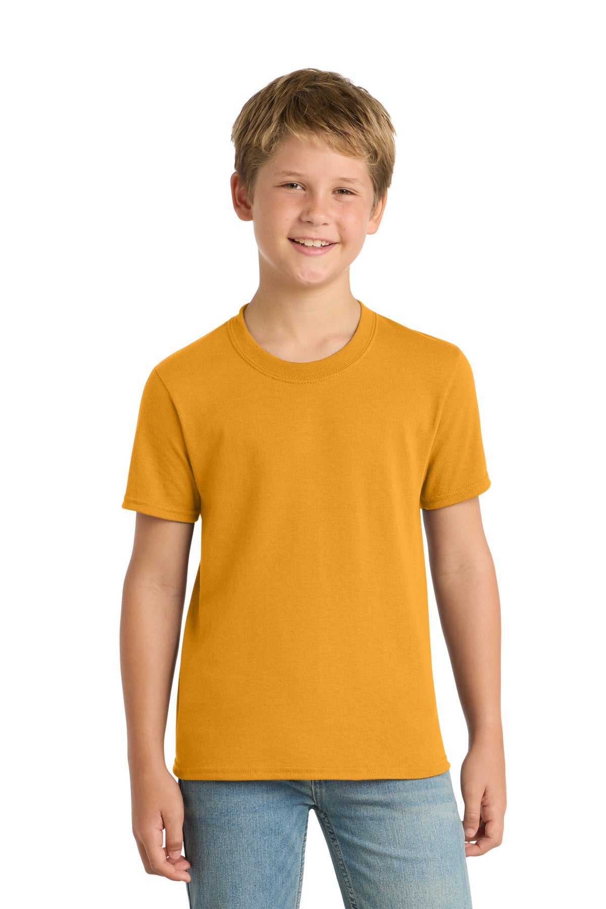Port & Co Youth Core Blend Tee - Gold