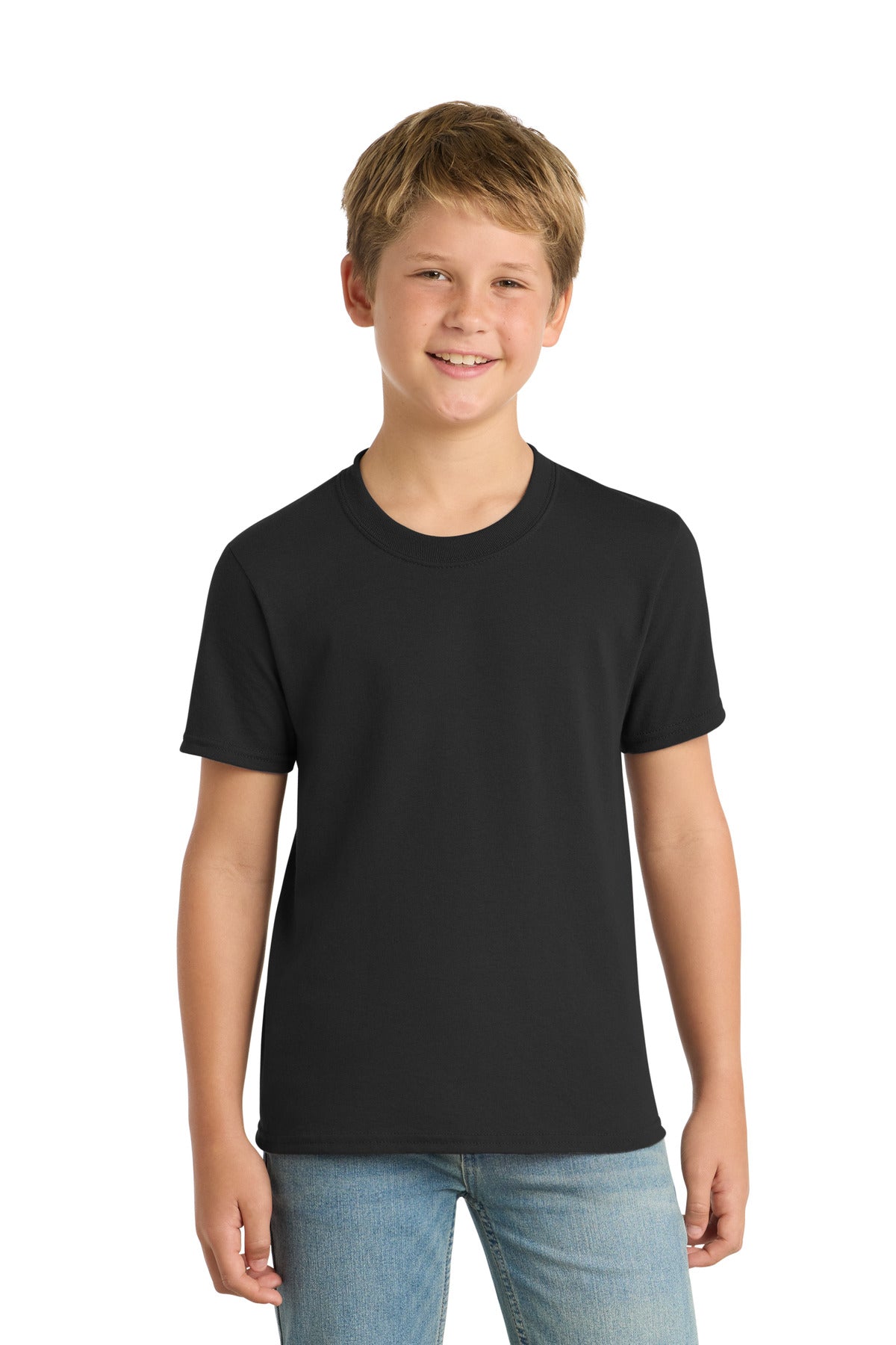 Port & Co Youth Core Blend Tee - Jet Black