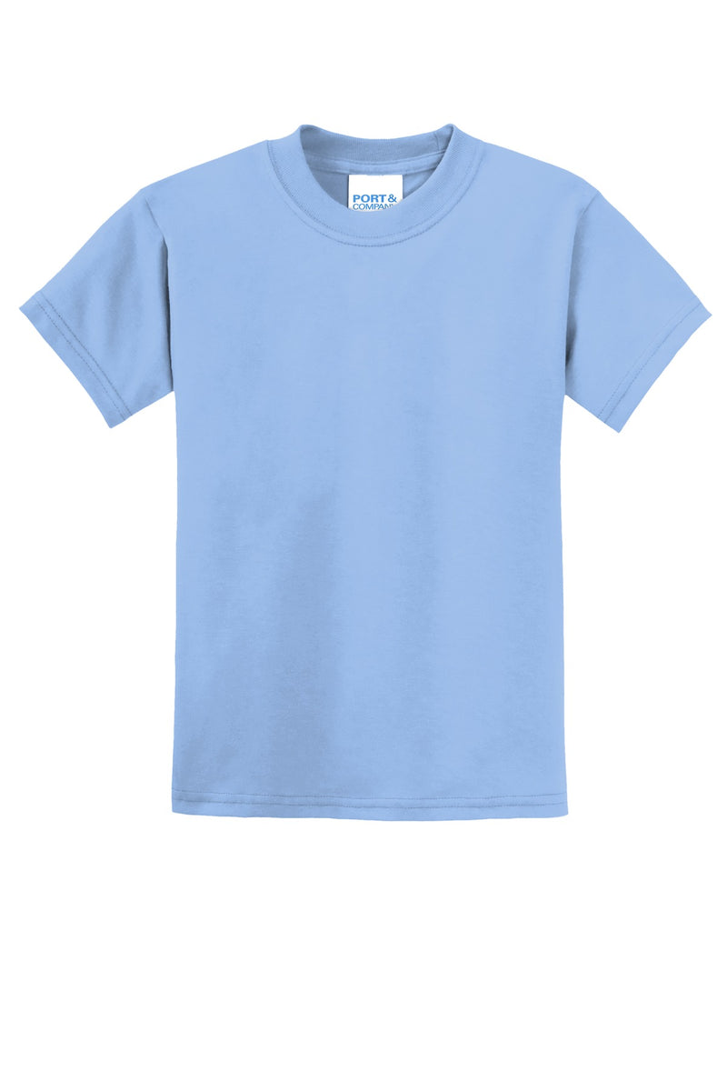 Port & Co Youth Core Blend Tee - Light Blue