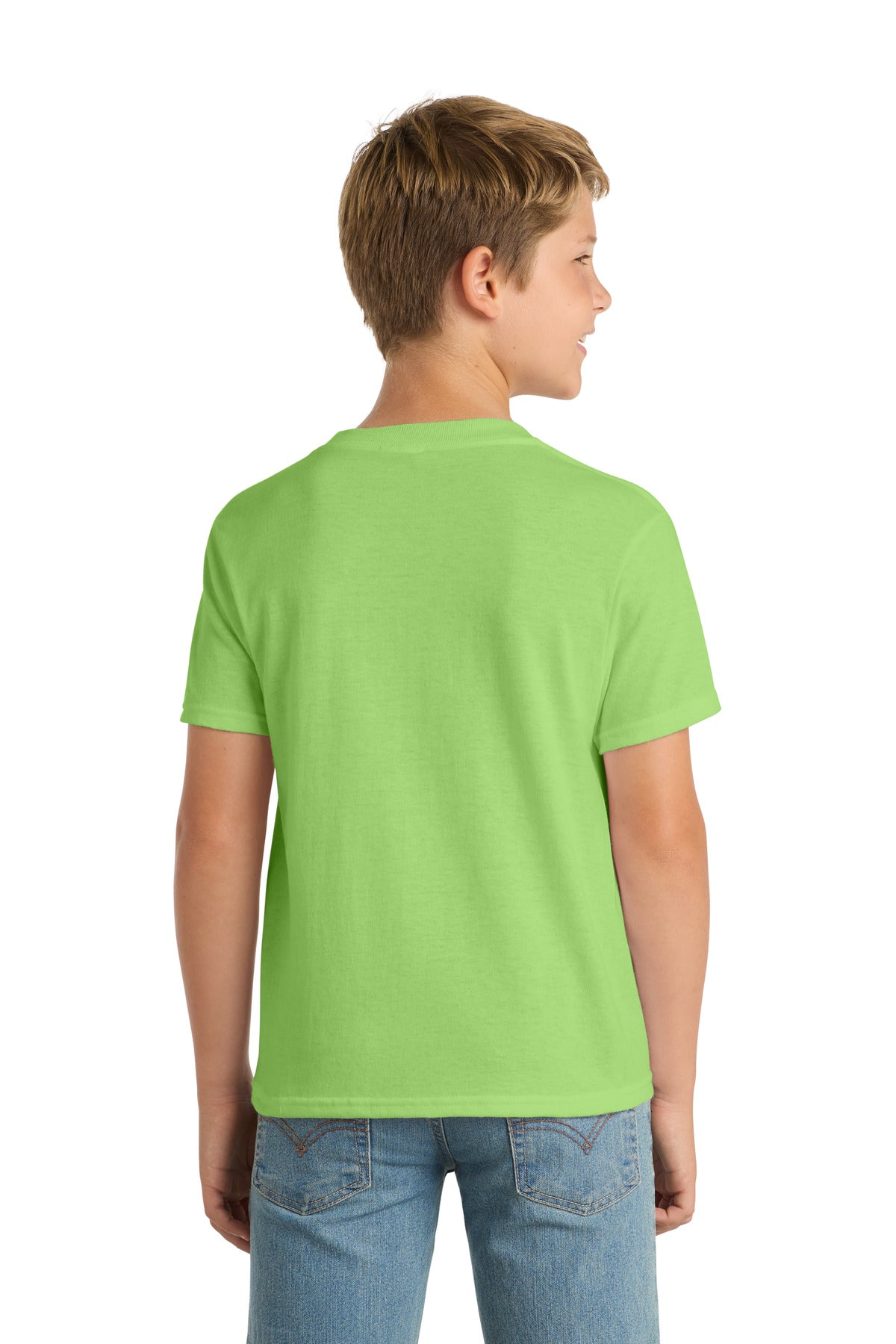 Port & Co Youth Core Blend Tee - Lime
