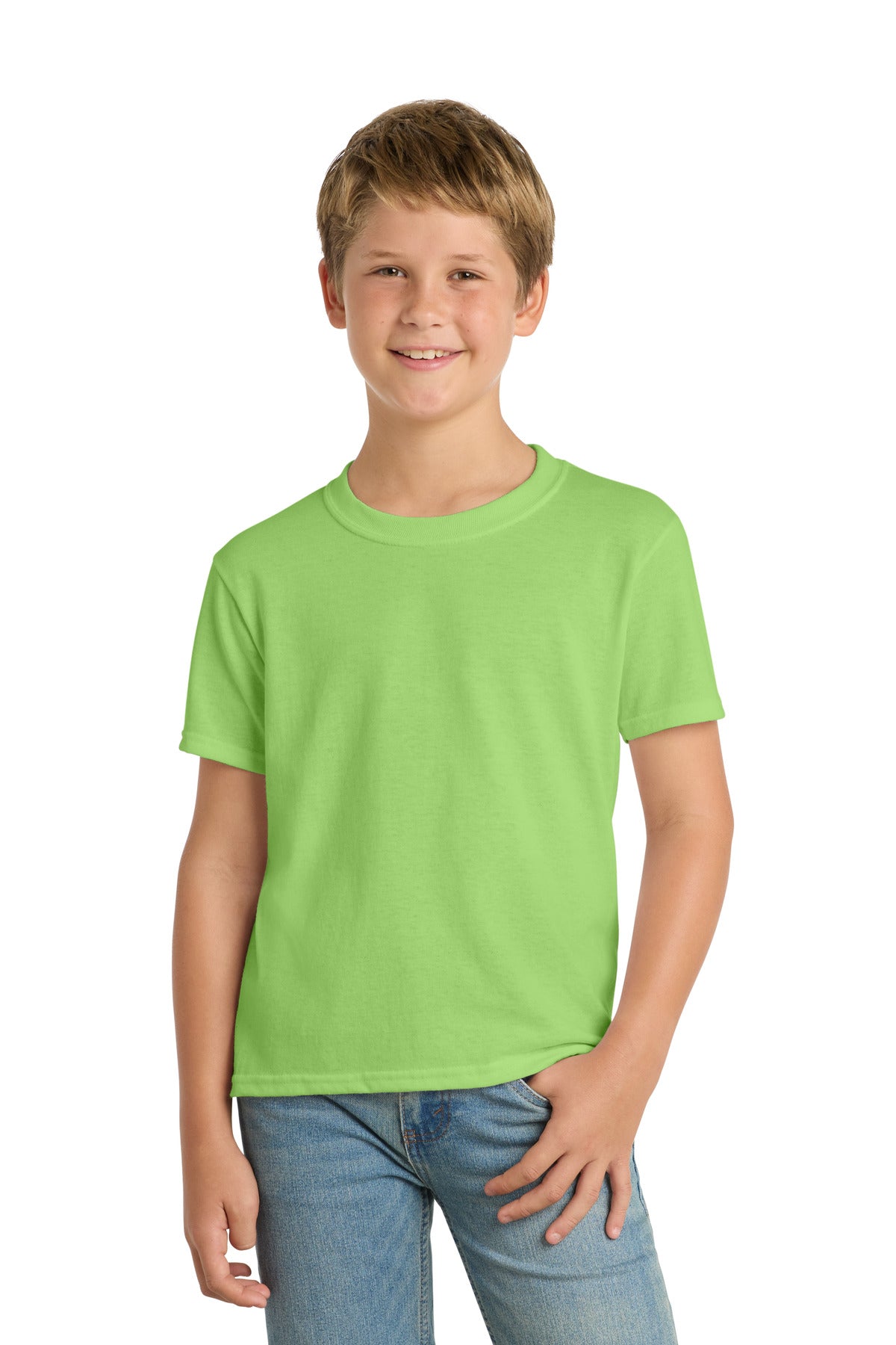 Port & Co Youth Core Blend Tee - Lime