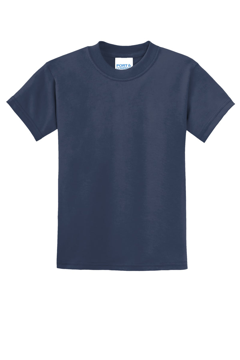Port & Co Youth Core Blend Tee - Navy