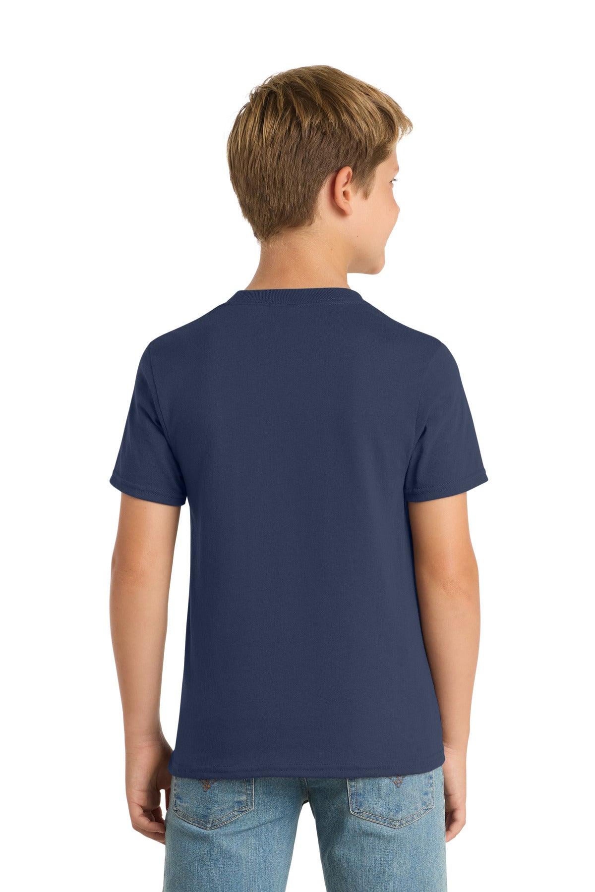 Port & Co Youth Core Blend Tee - Navy