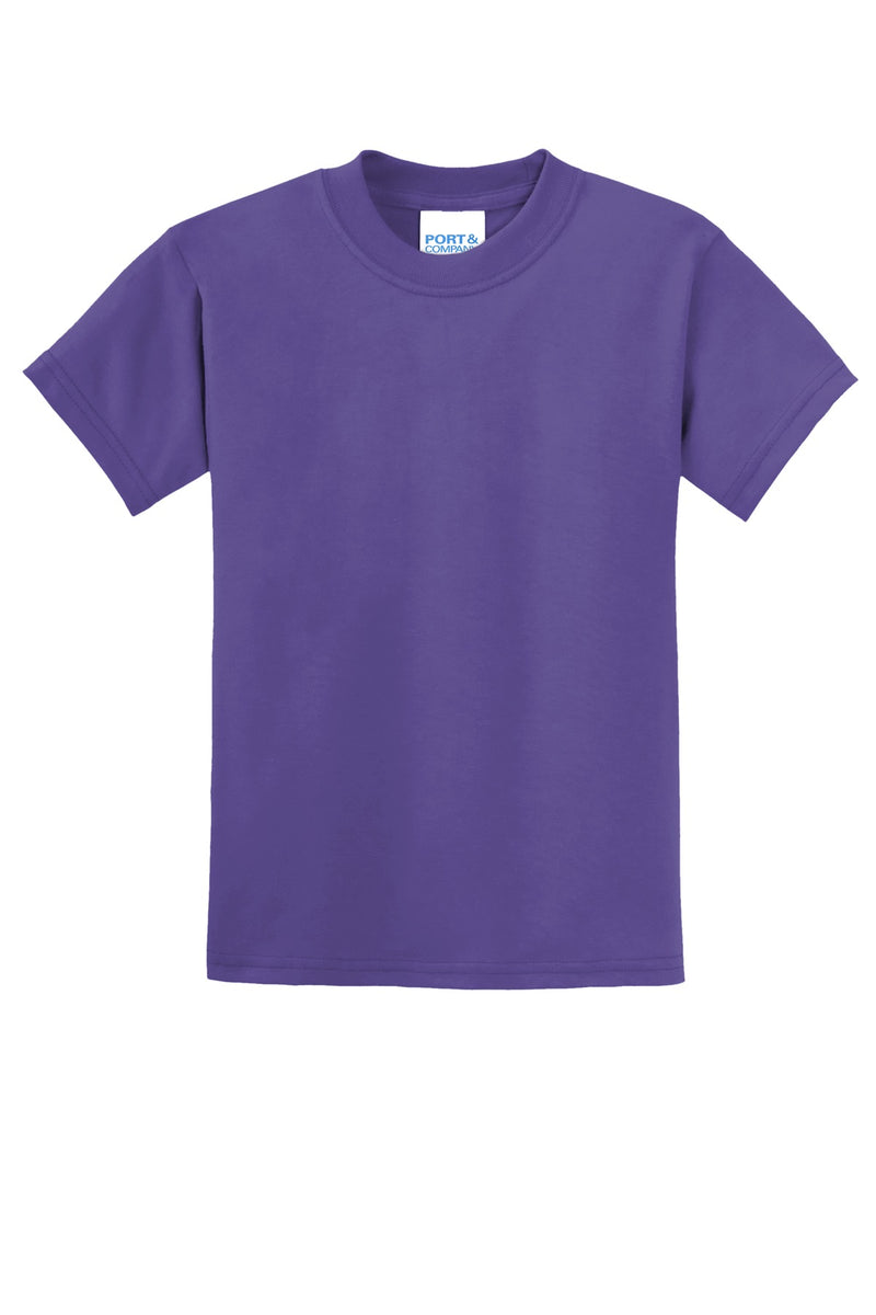 Port & Co Youth Core Blend Tee - Purple