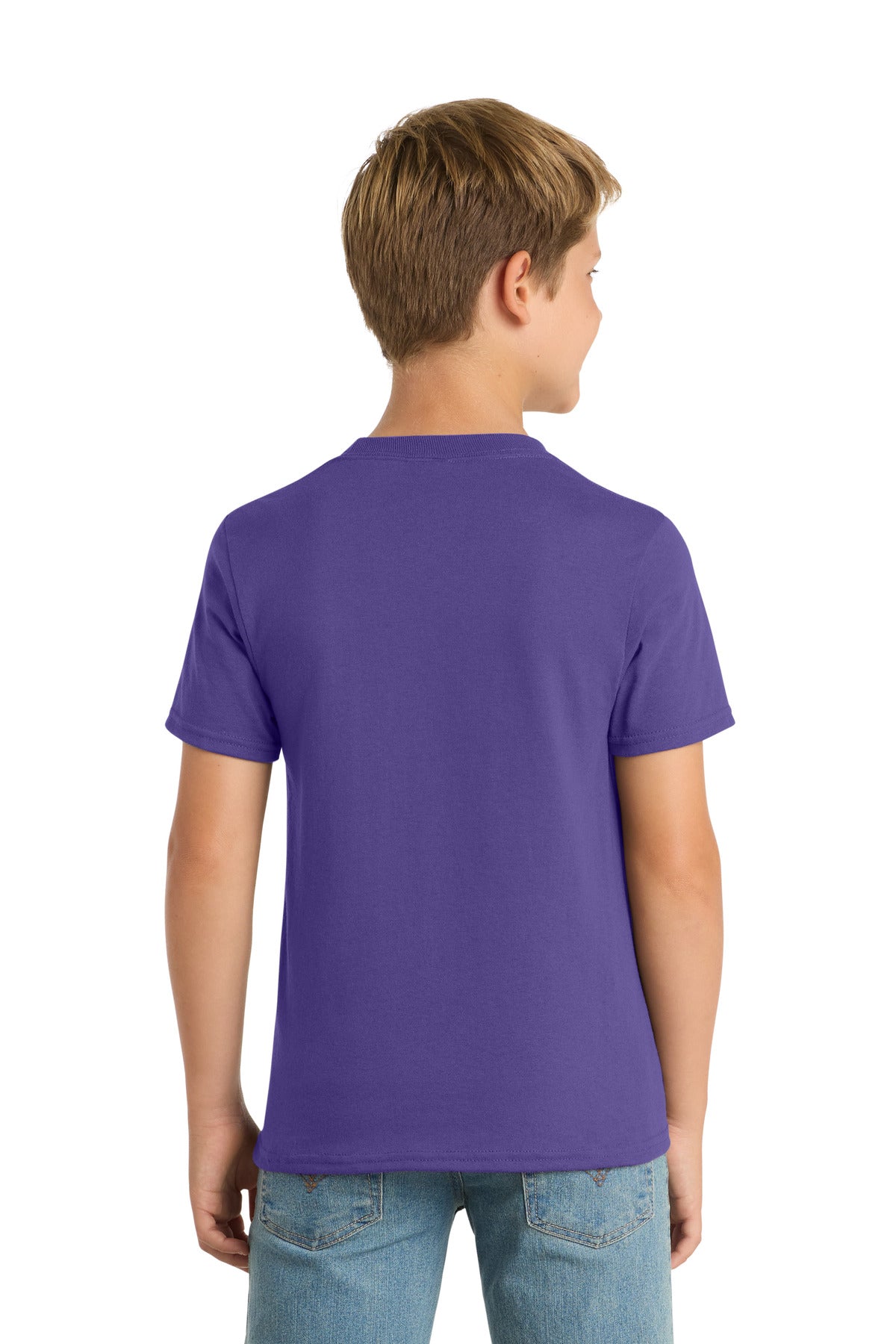 Port & Co Youth Core Blend Tee - Purple