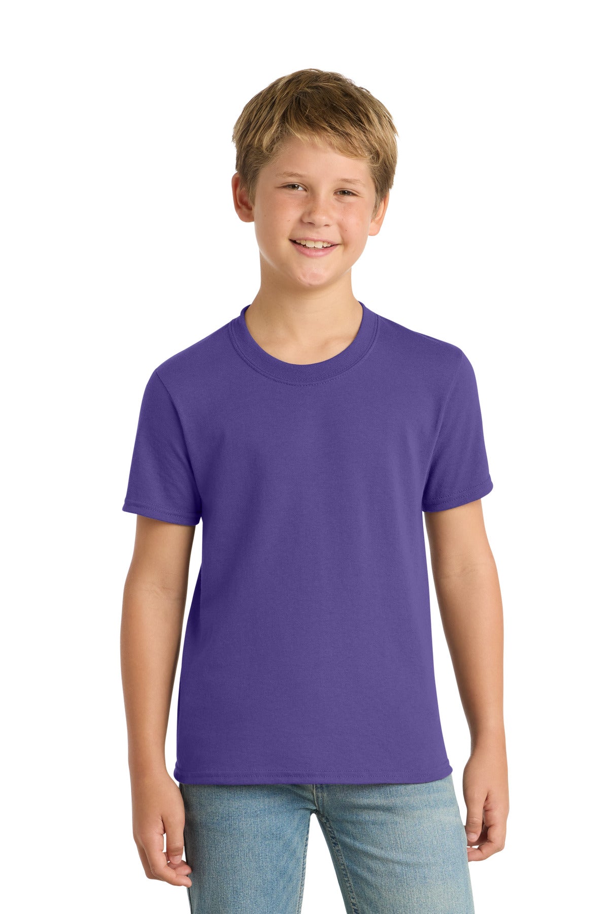 Port & Co Youth Core Blend Tee - Purple
