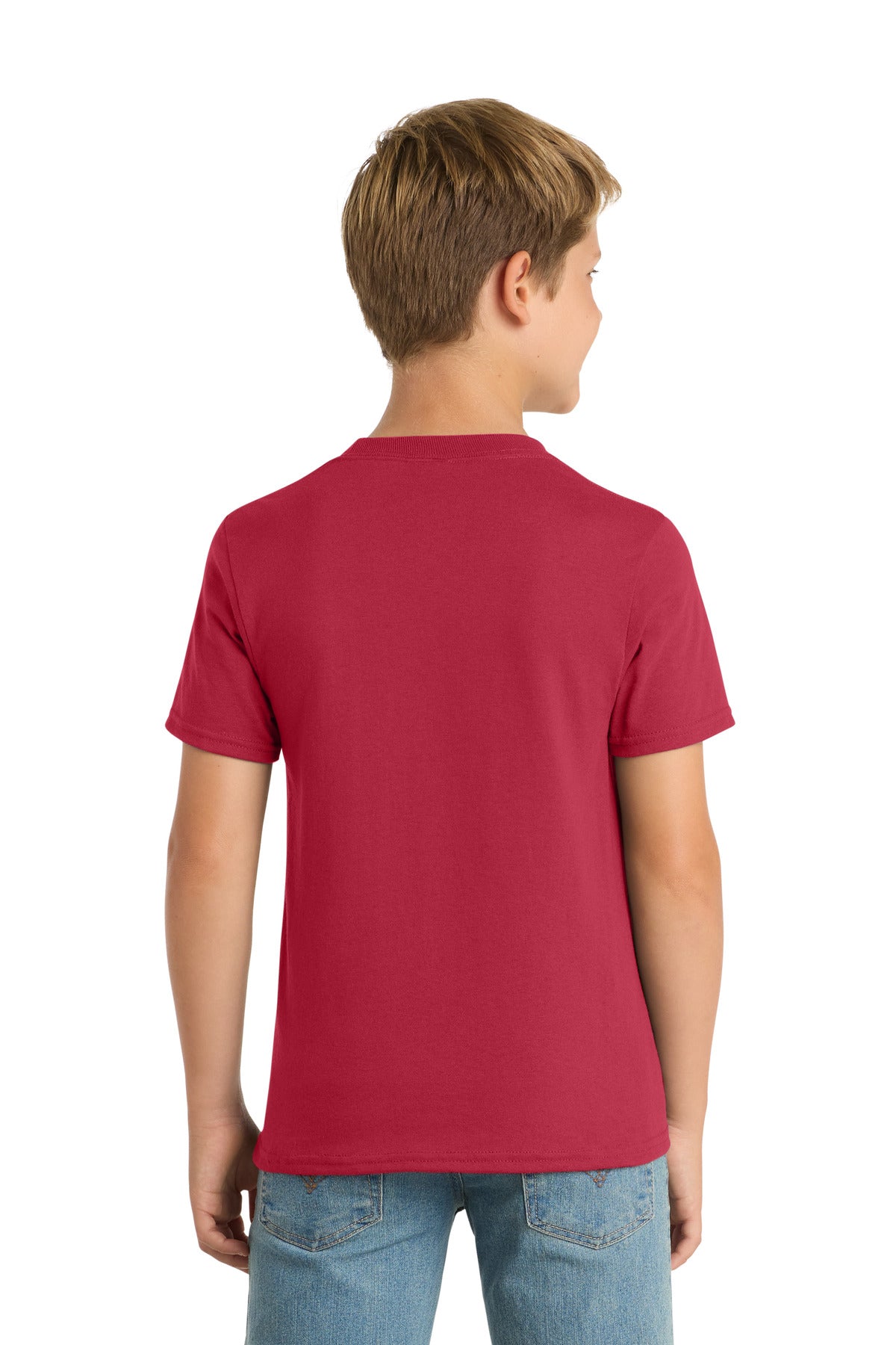 Port & Co Youth Core Blend Tee - Red