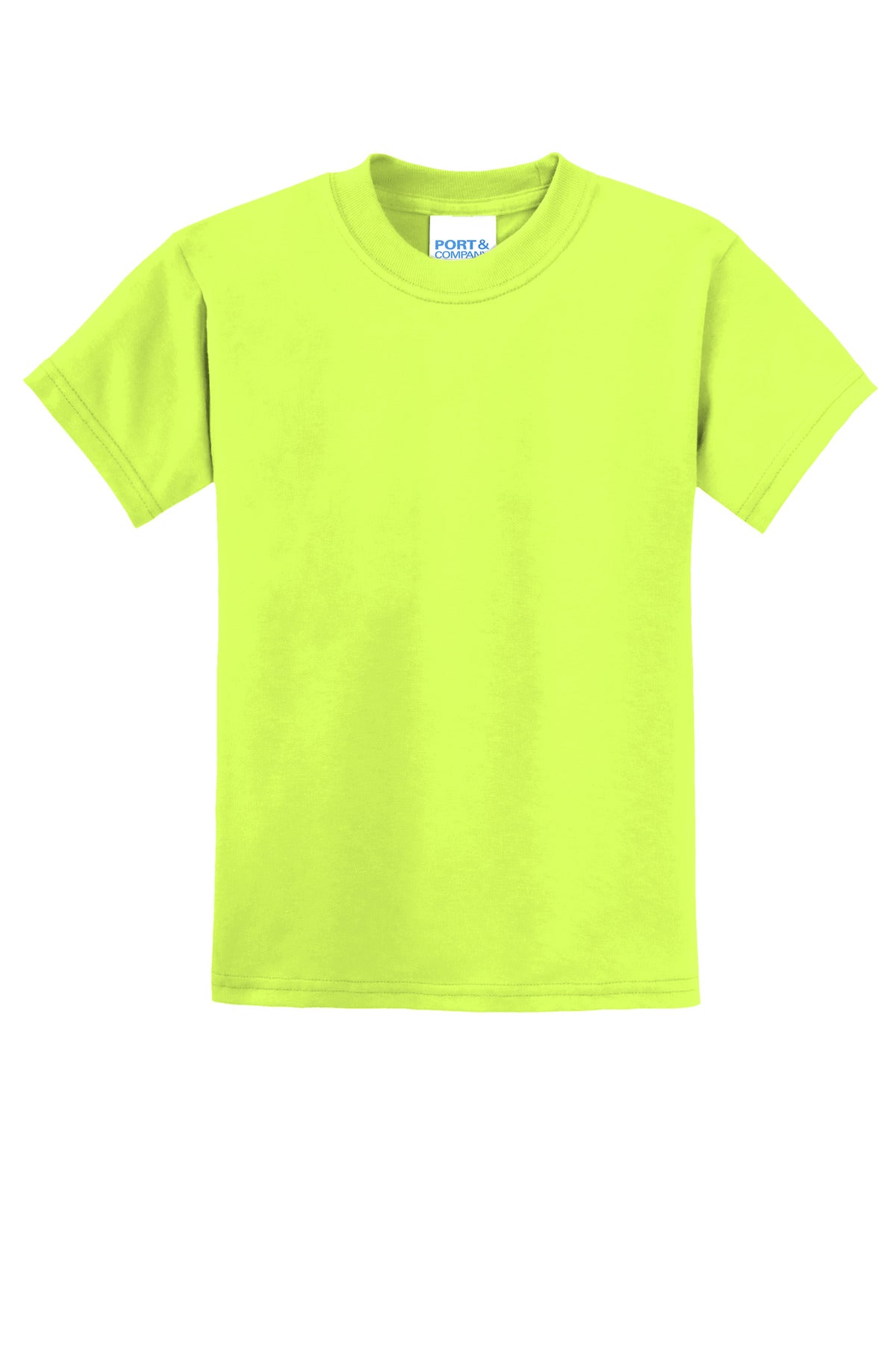 Port & Co Youth Core Blend Tee - Safety Green