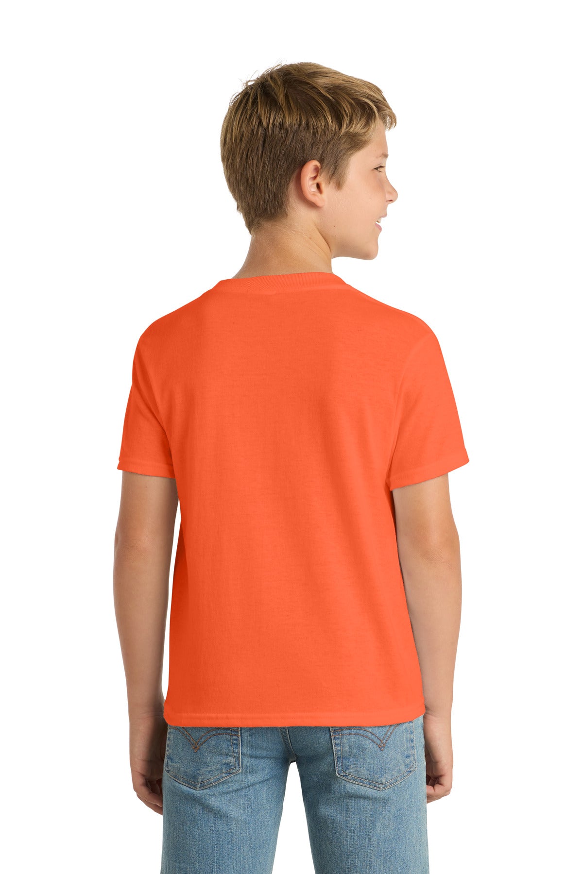 Port & Co Youth Core Blend Tee - Safety Orange