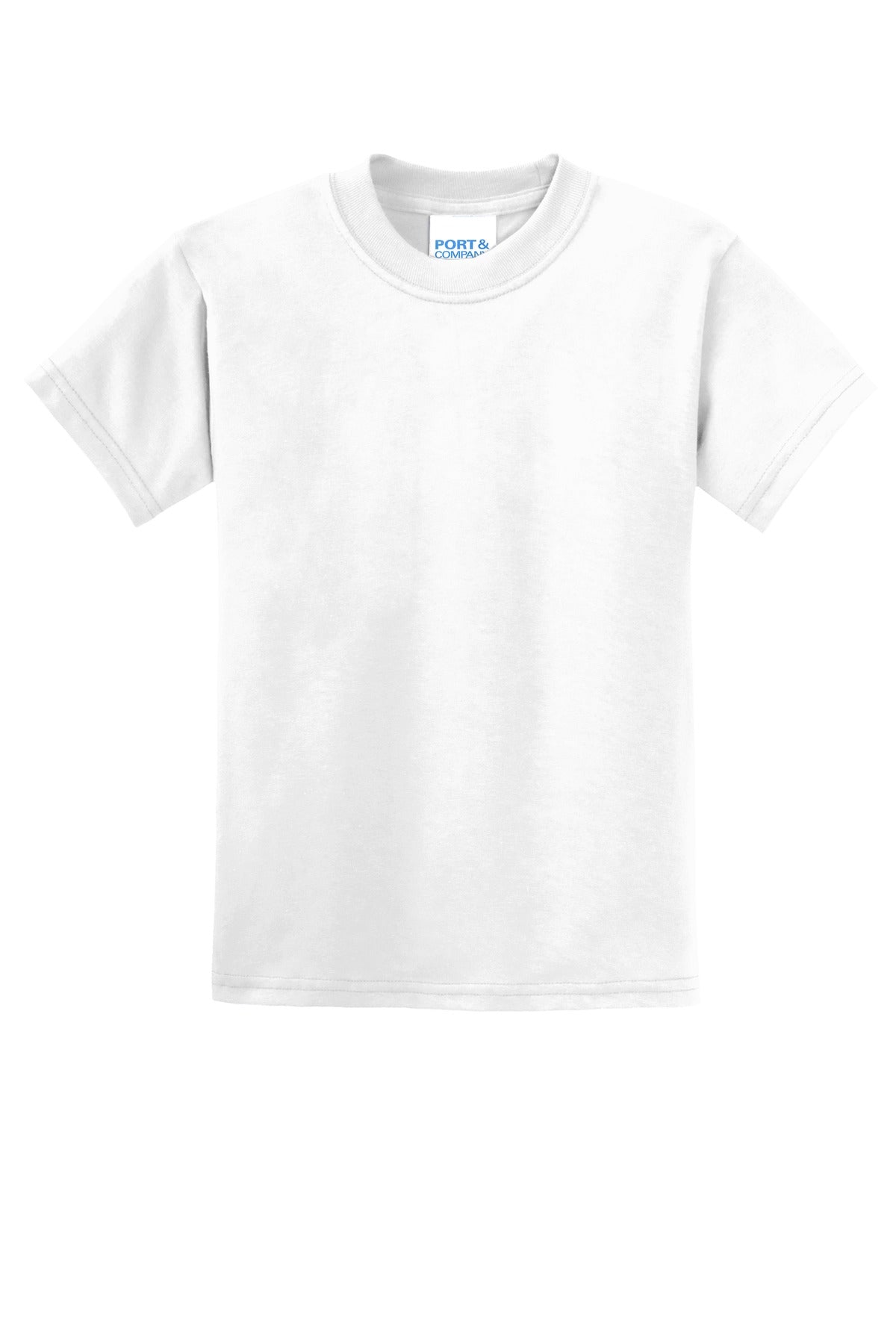 Port & Co Youth Core Blend Tee - White