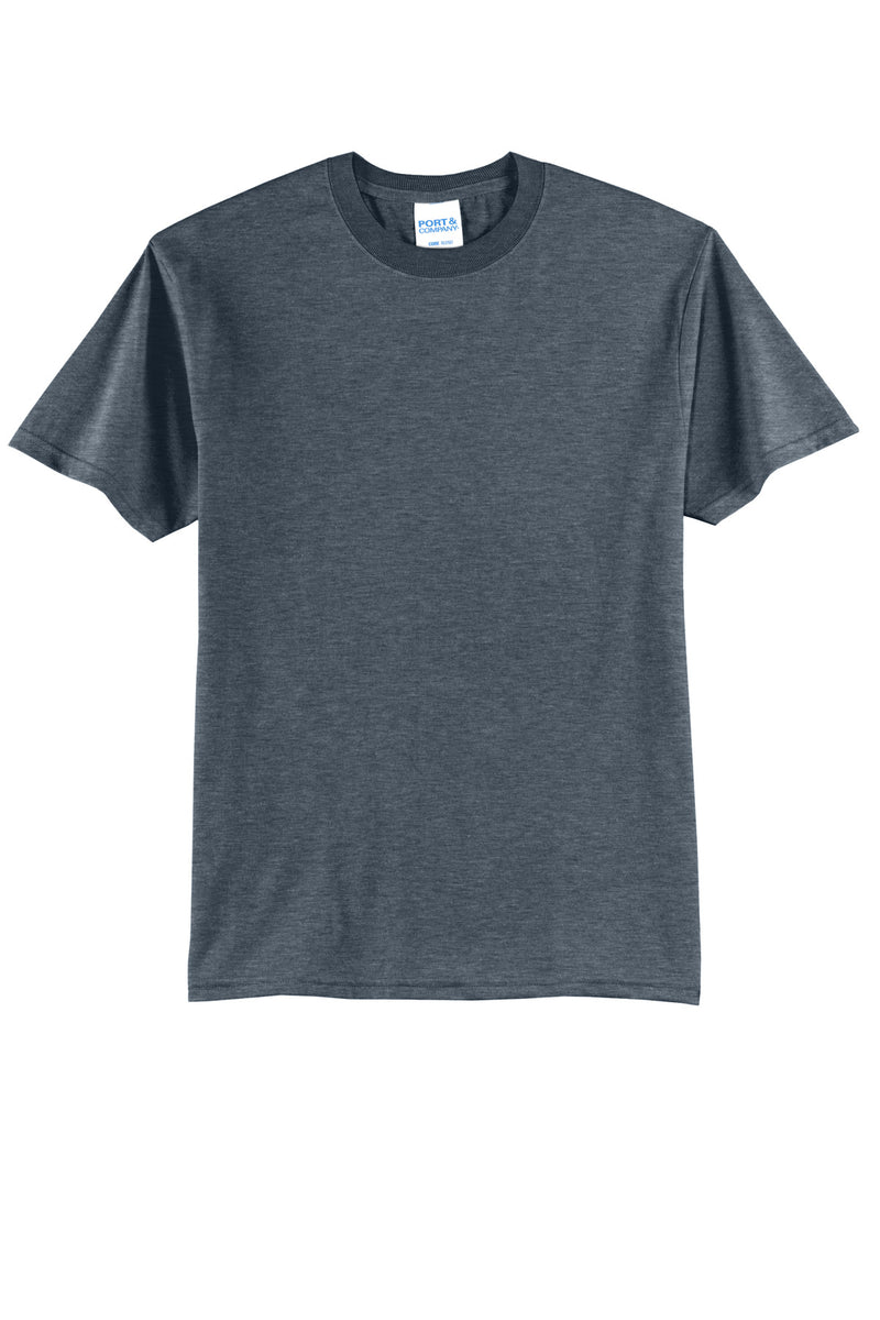 Port & Co Core Blend Tee - Heather Navy