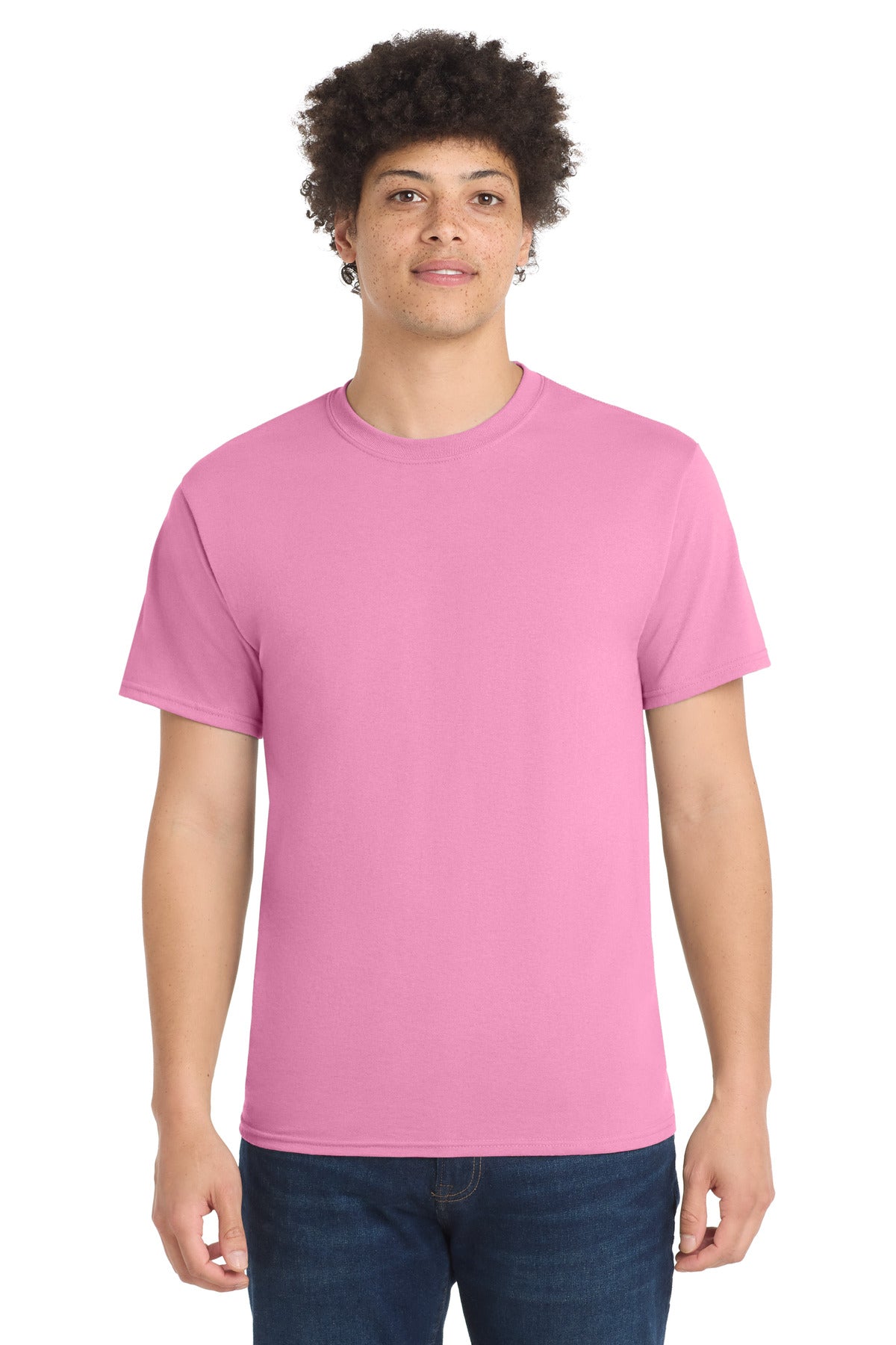 Port & Co Core Blend Tee - Candy Pink
