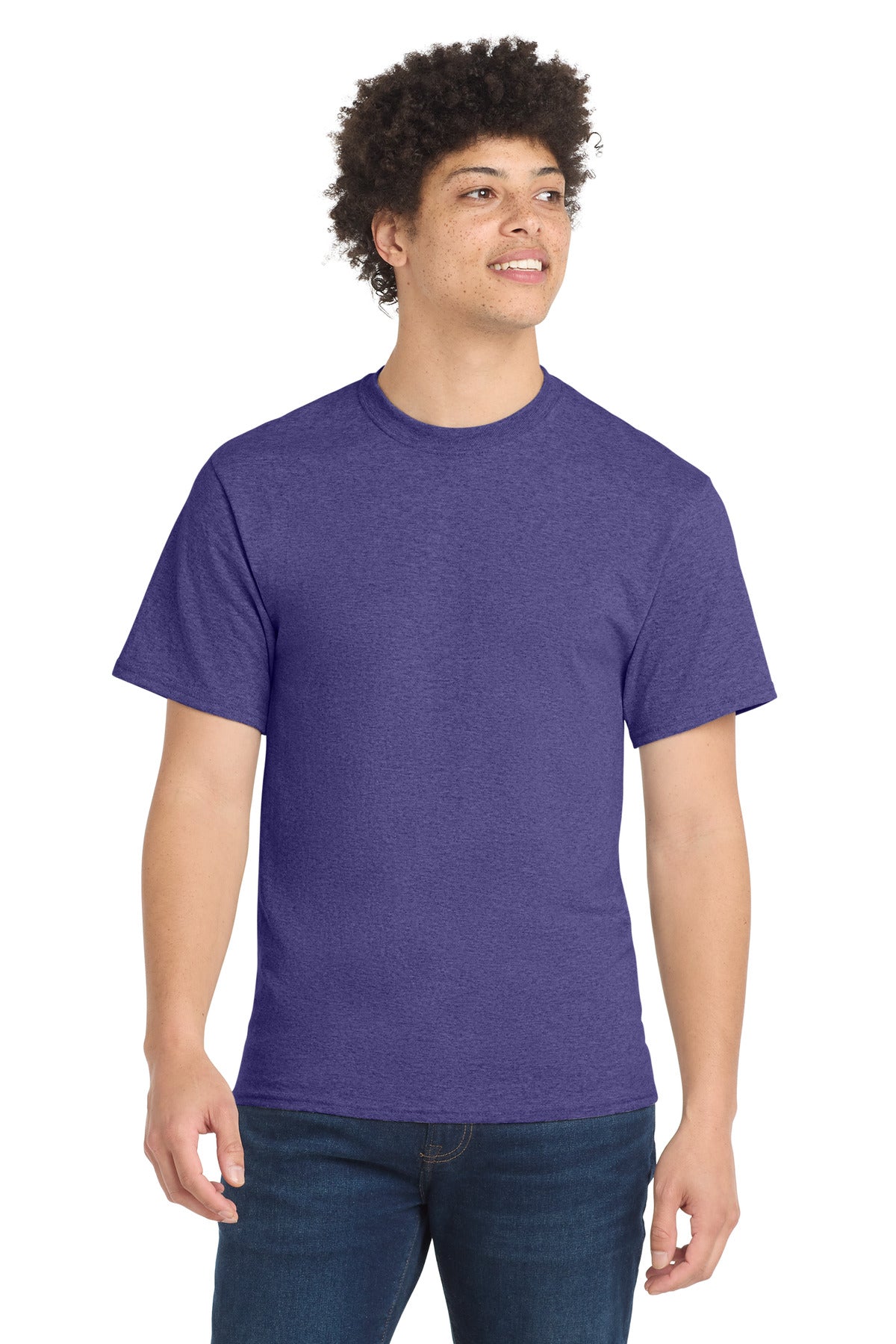 Port & Co Core Blend Tee - Heather Purple