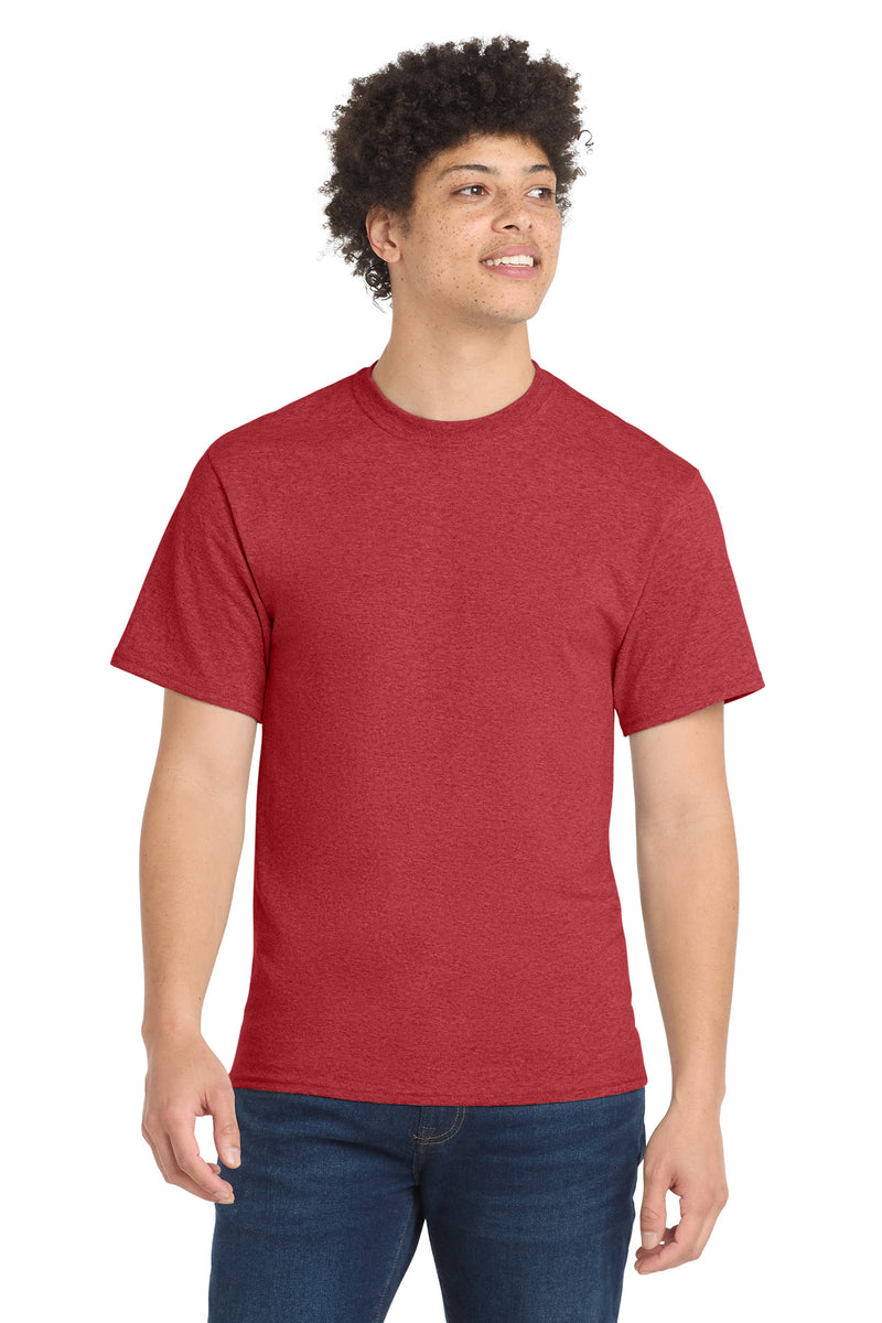 Port & Co Core Blend Tee - Heather Red