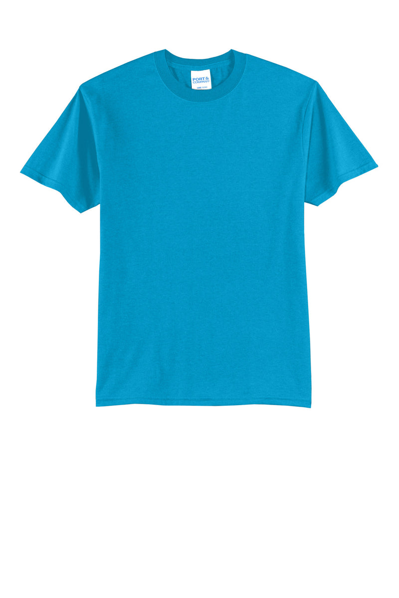 Port & Co Core Blend Tee - Neon Blue