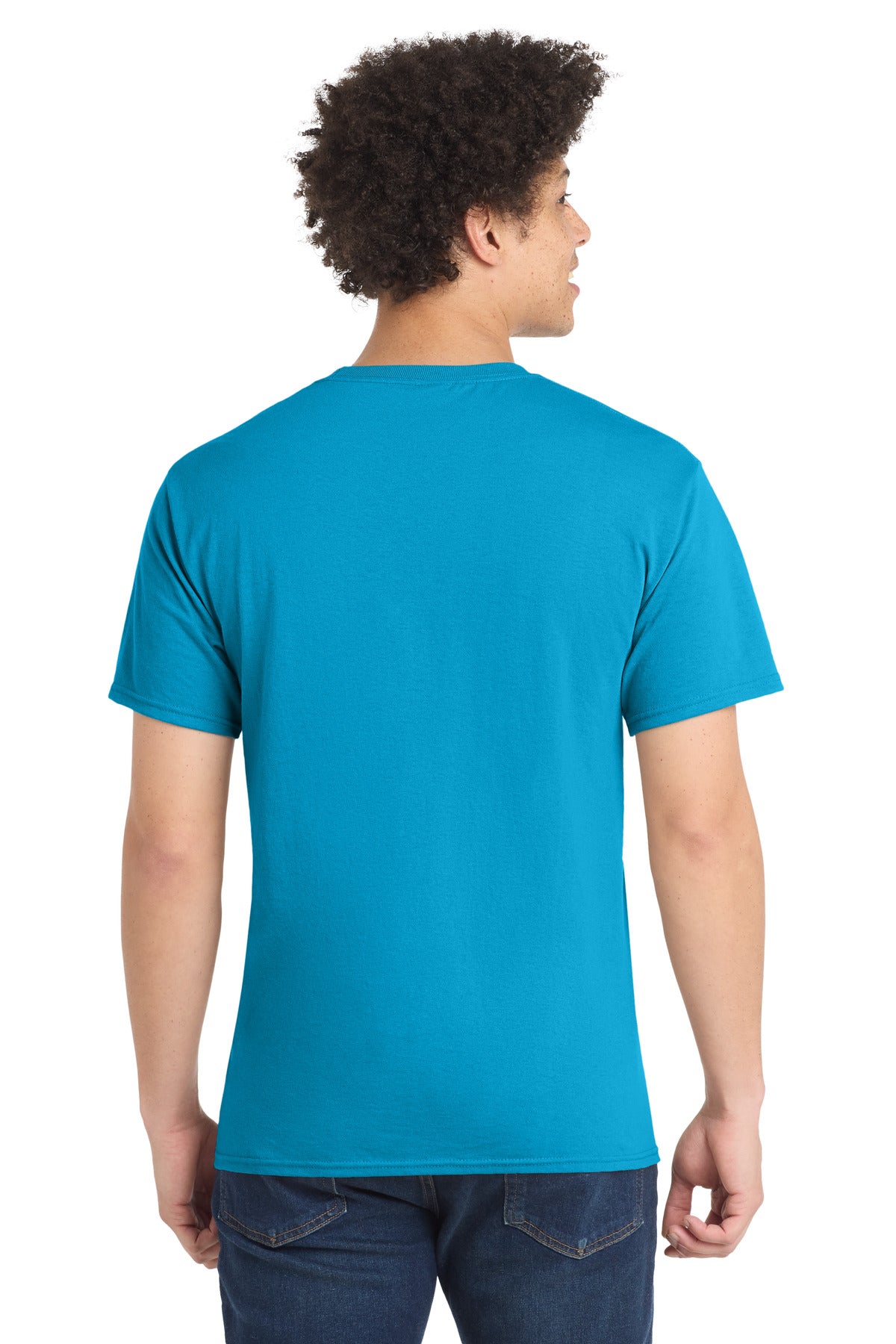 Port & Co Core Blend Tee - Neon Blue