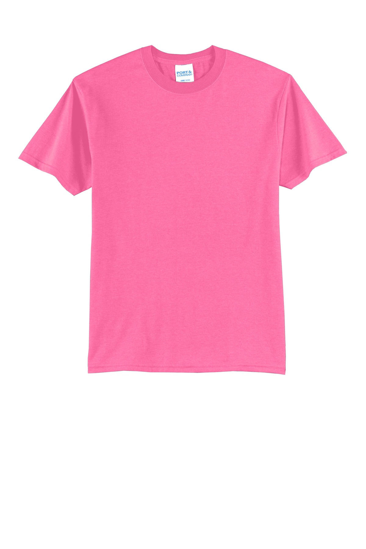 Port & Co Core Blend Tee - Neon Pink