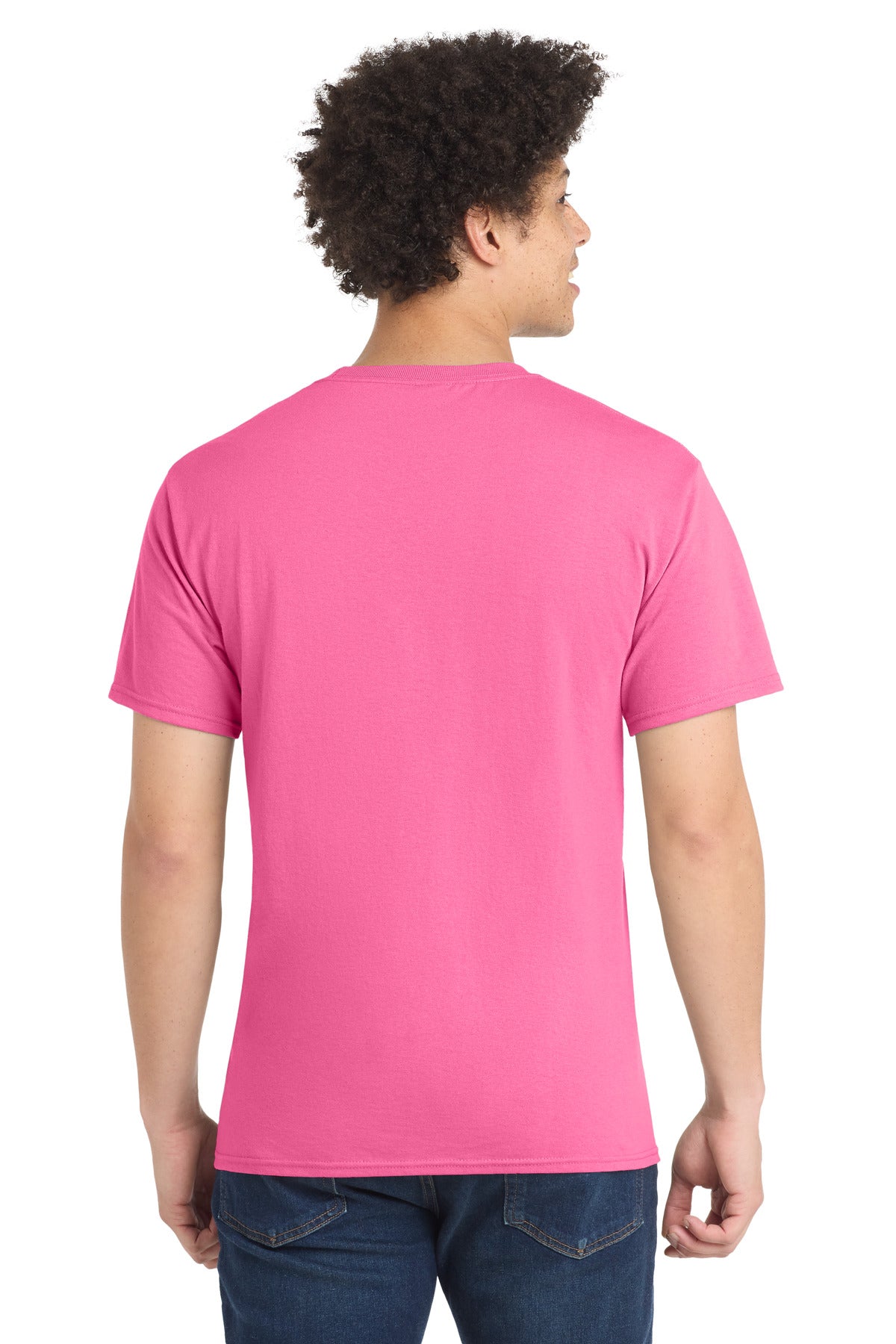 Port & Co Core Blend Tee - Neon Pink
