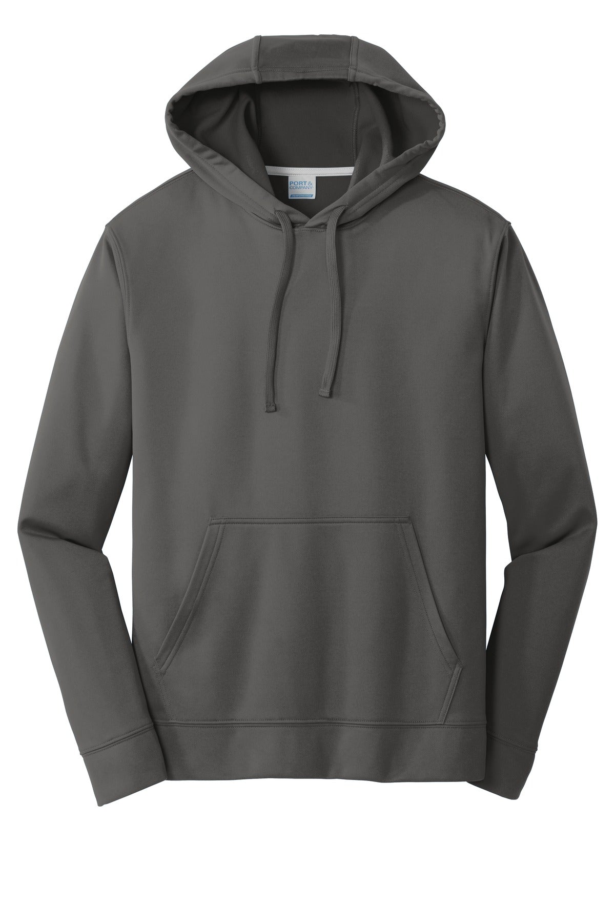 Port & Co Performance Fleece Pullover Hooded Sweatshirt - Charcoal