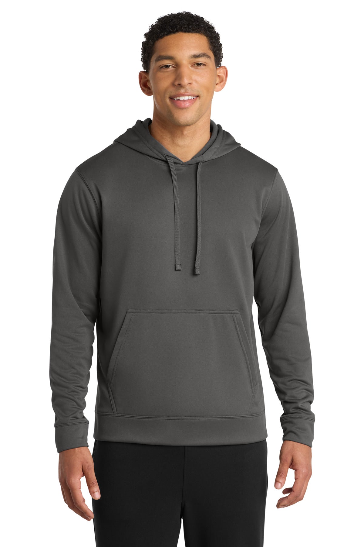 Port & Co Performance Fleece Pullover Hooded Sweatshirt - Charcoal