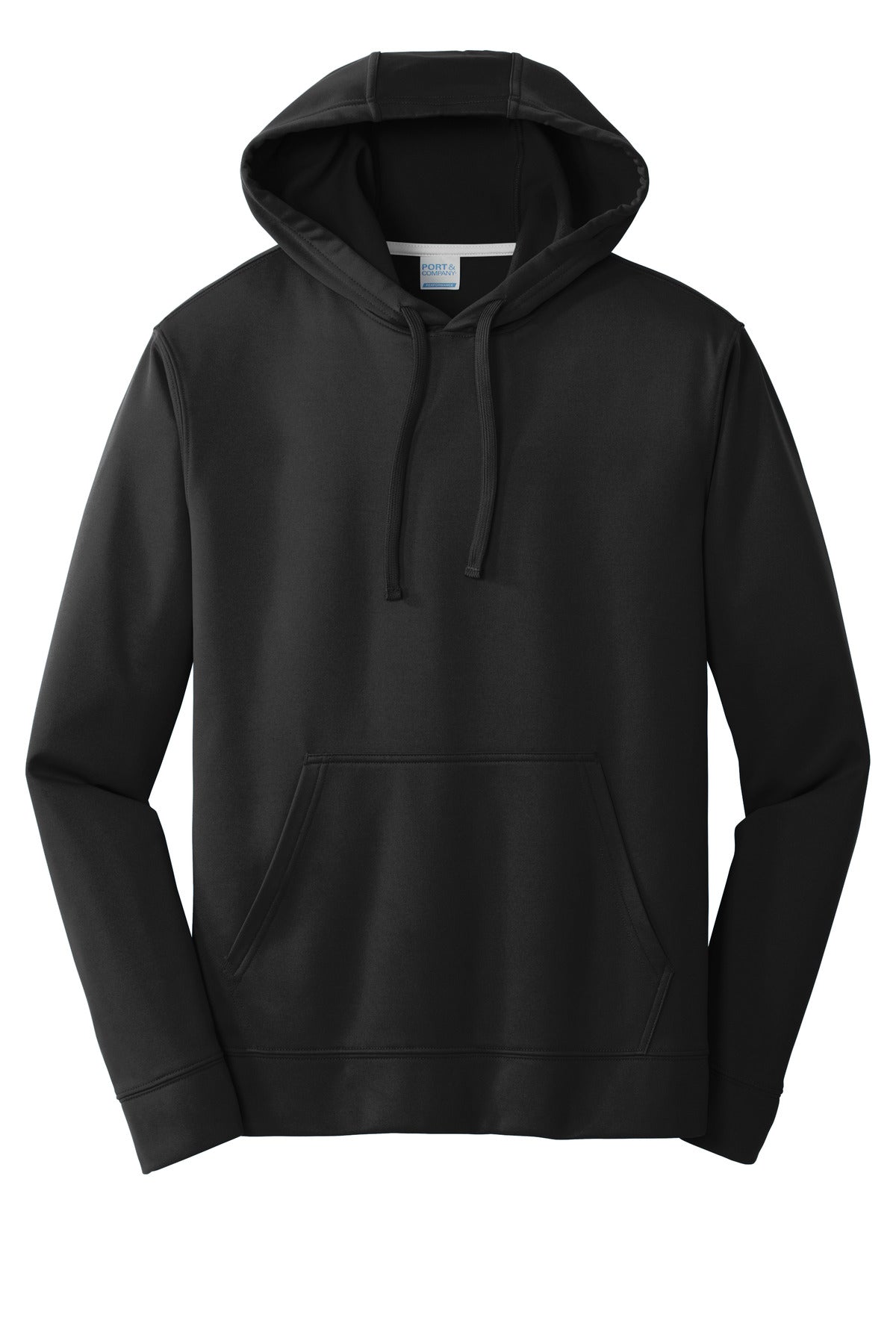 Port & Co Performance Fleece Pullover Hooded Sweatshirt - Jet Black