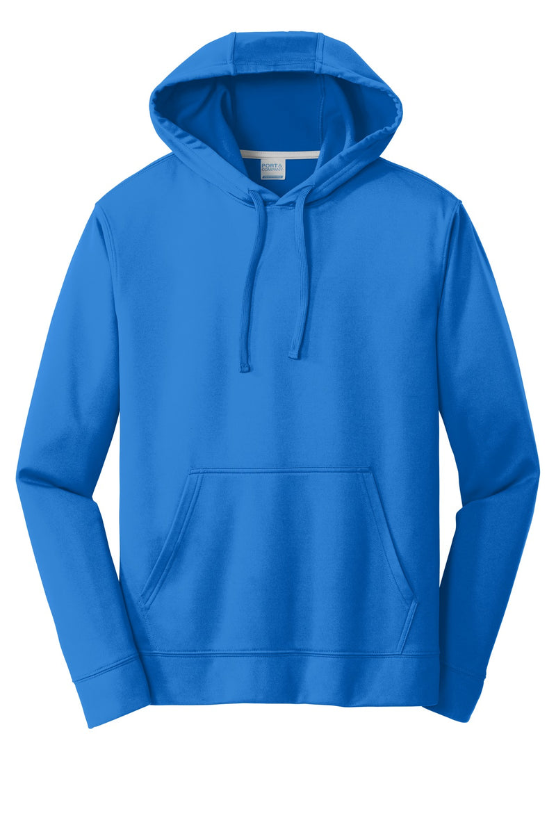 Port & Co Performance Fleece Pullover Hooded Sweatshirt - Royal