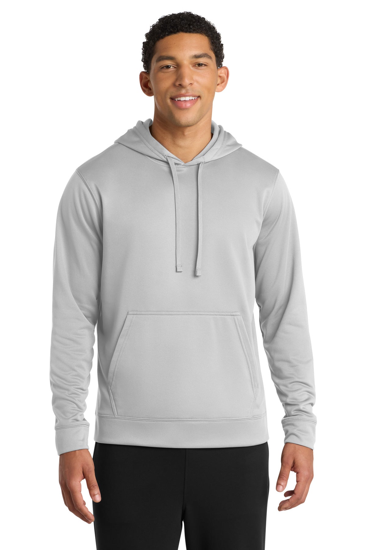 Port & Co Performance Fleece Pullover Hooded Sweatshirt - Silver