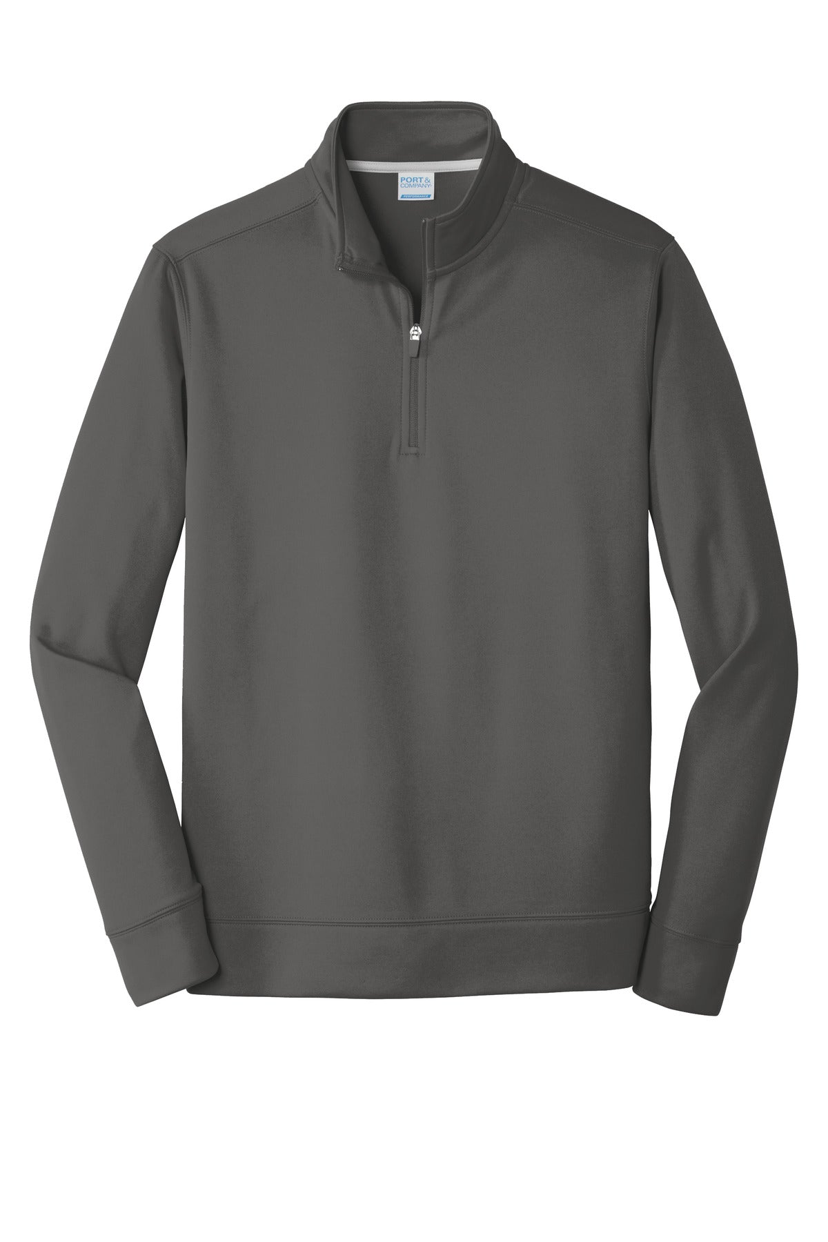 Port & Co Performance Fleece 1/4-Zip Pullover Sweatshirt - Charcoal