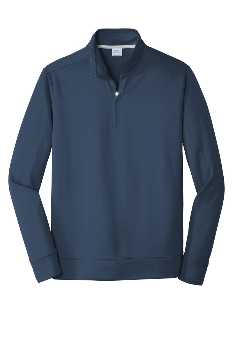 Port & Co Performance Fleece 1/4-Zip Pullover Sweatshirt - Deep Navy