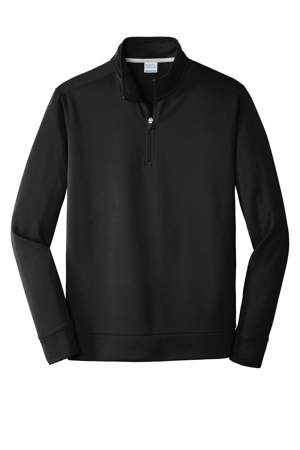 Port & Co Performance Fleece 1/4-Zip Pullover Sweatshirt - Jet Black