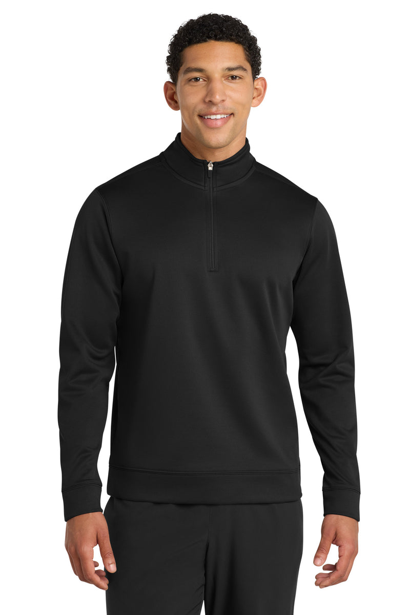 Port & Co Performance Fleece 1/4-Zip Pullover Sweatshirt - Jet Black