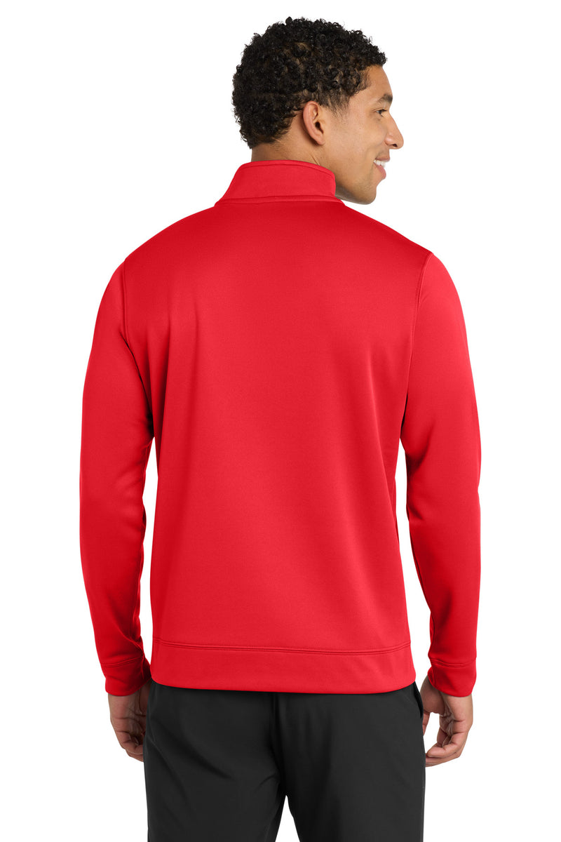 Port & Co Performance Fleece 1/4-Zip Pullover Sweatshirt - Red