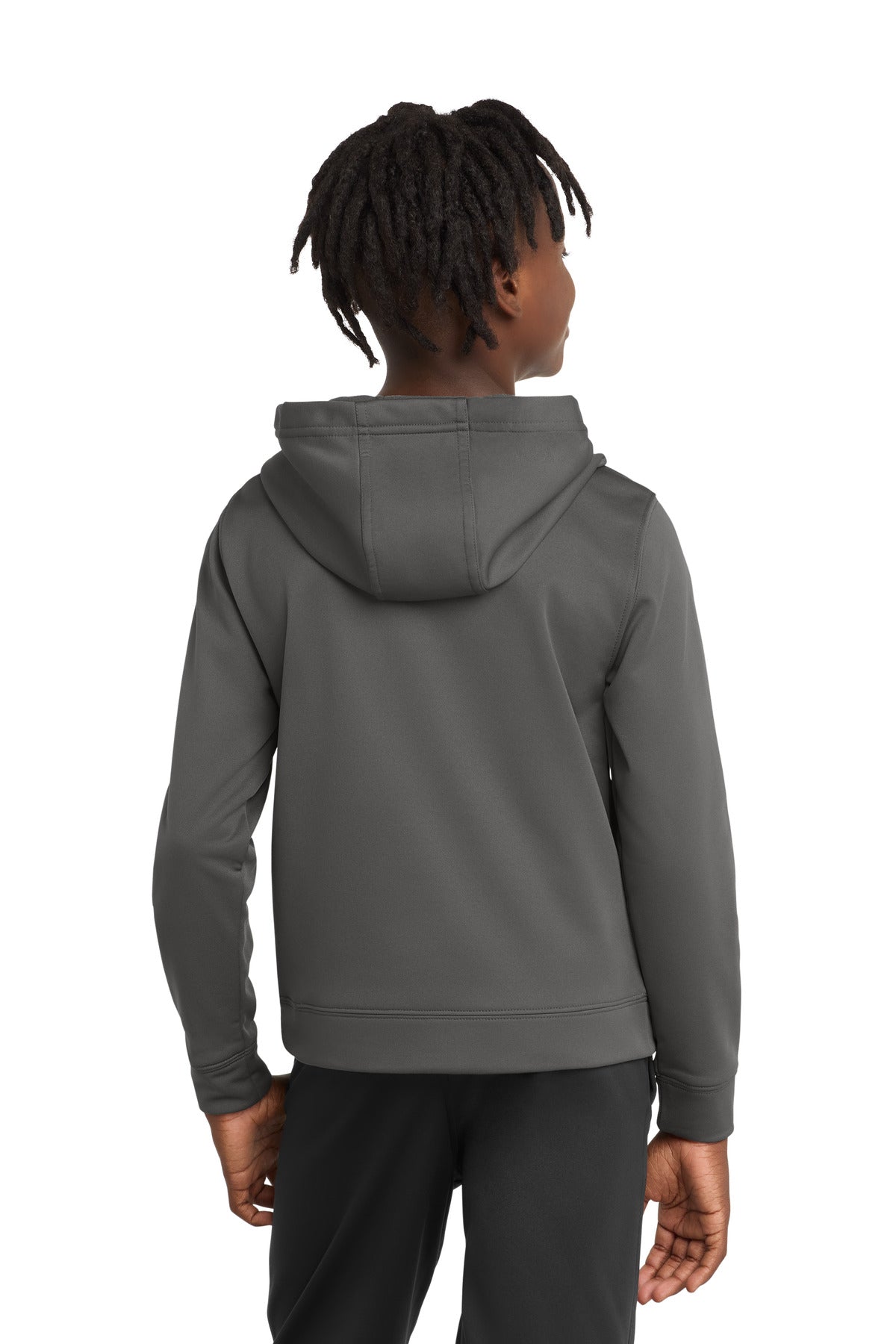 Port & Co Youth Performance Fleece Pullover Hooded Sweatshirt - Charcoal