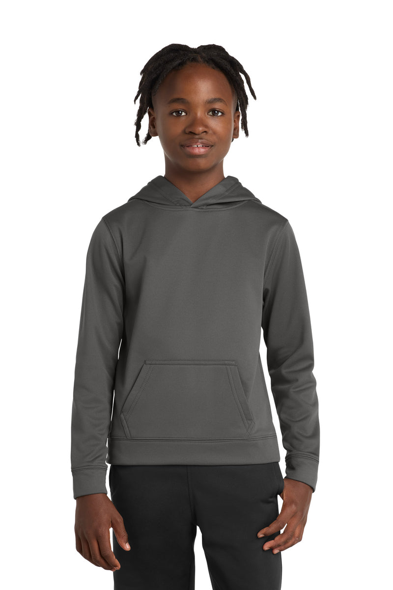 Port & Co Youth Performance Fleece Pullover Hooded Sweatshirt - Charcoal