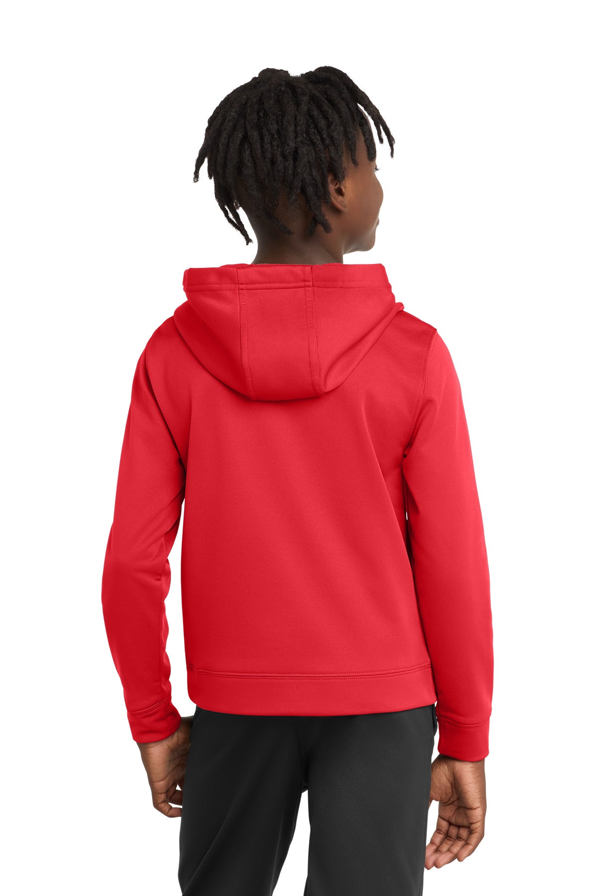 Port & Co Youth Performance Fleece Pullover Hooded Sweatshirt - Red