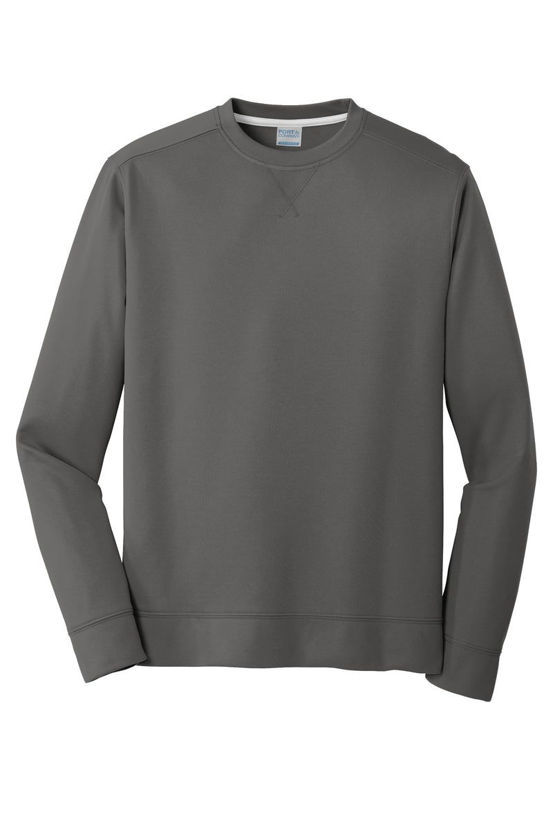 Port & Co Performance Fleece Crewneck Sweatshirt - Charcoal