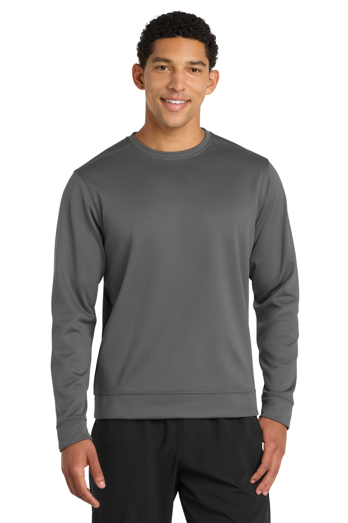 Port & Co Performance Fleece Crewneck Sweatshirt - Charcoal