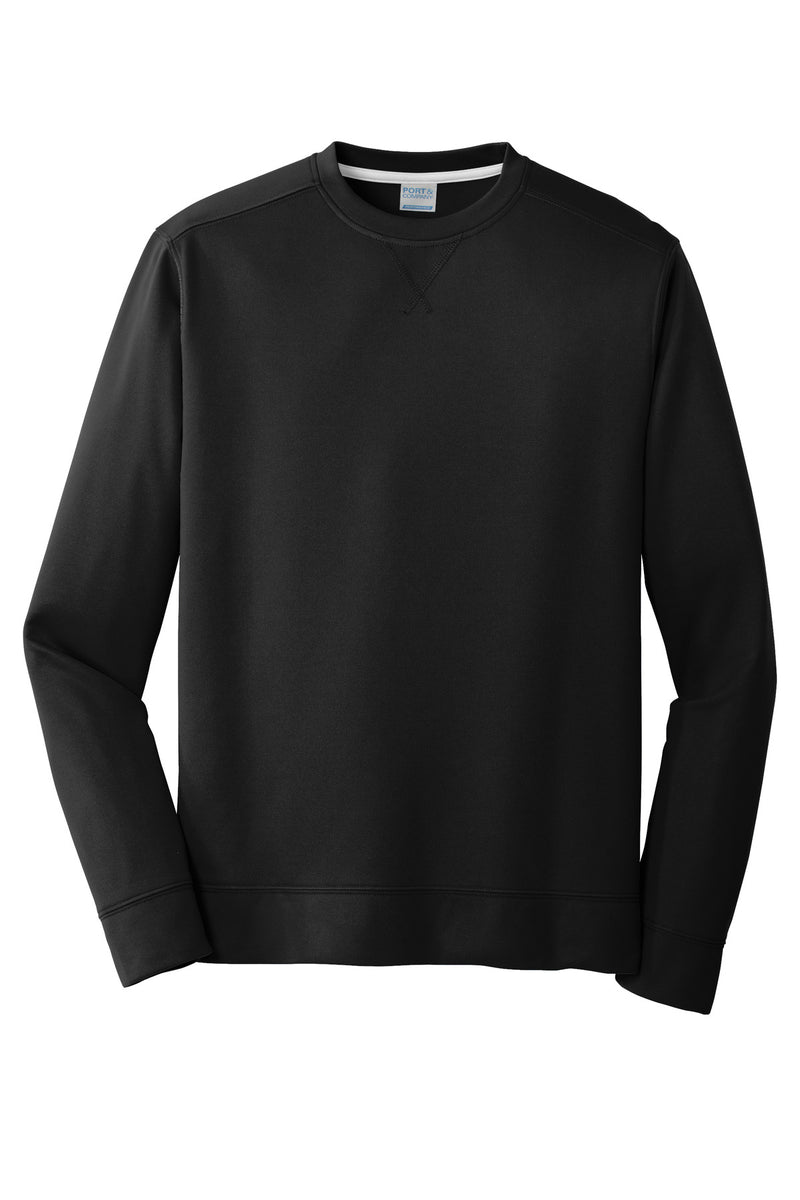 Port & Co Performance Fleece Crewneck Sweatshirt - Jet Black