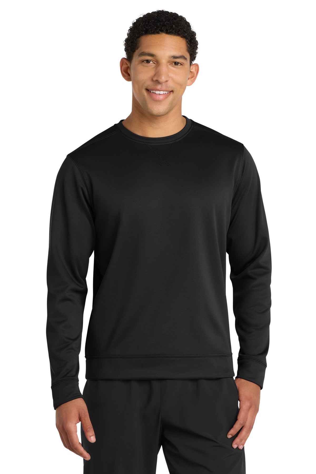 Port & Co Performance Fleece Crewneck Sweatshirt - Jet Black