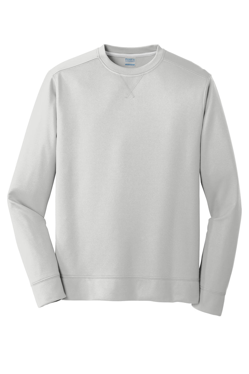 Port & Co Performance Fleece Crewneck Sweatshirt - Silver