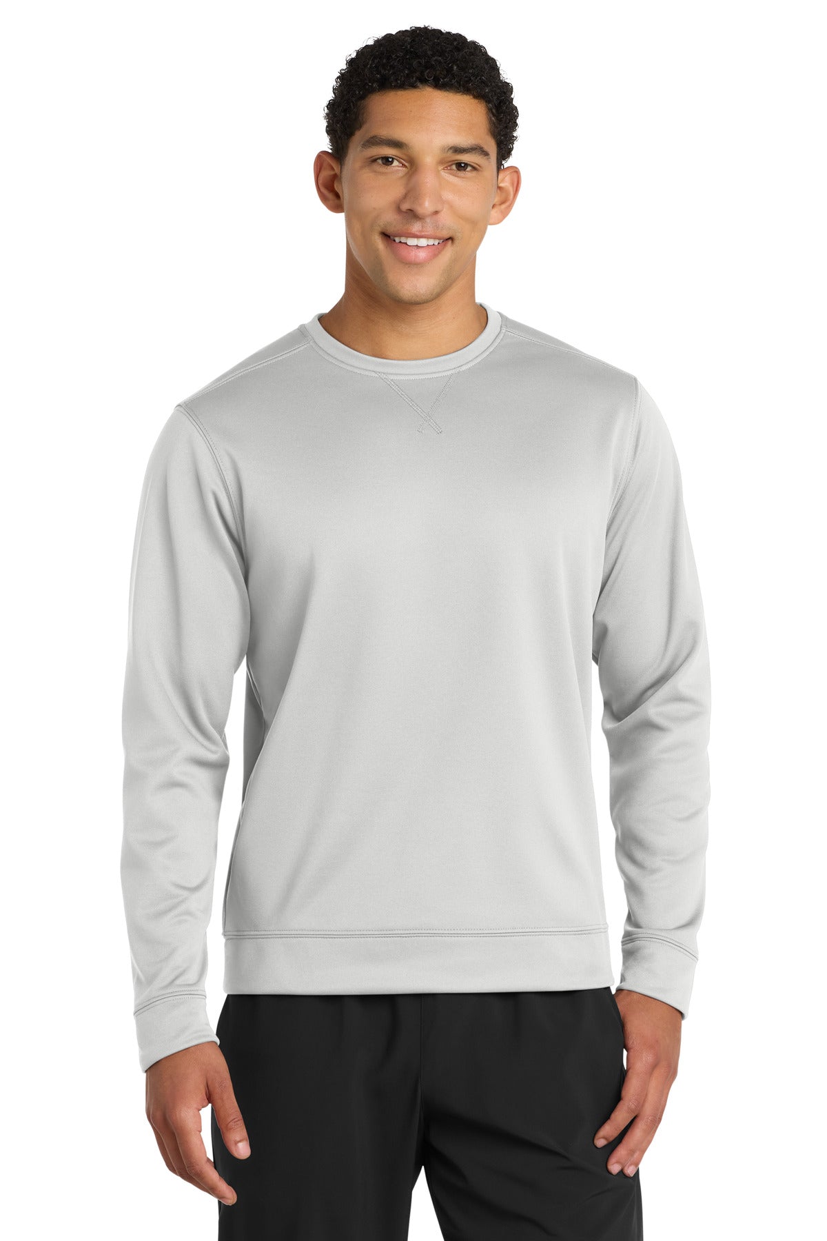 Port & Co Performance Fleece Crewneck Sweatshirt - Silver