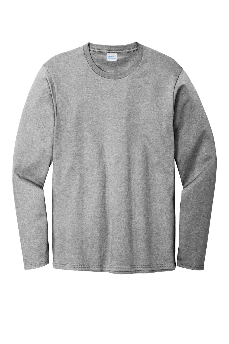 Port & Co Long Sleeve Bouncer Tee - Athletic Heather