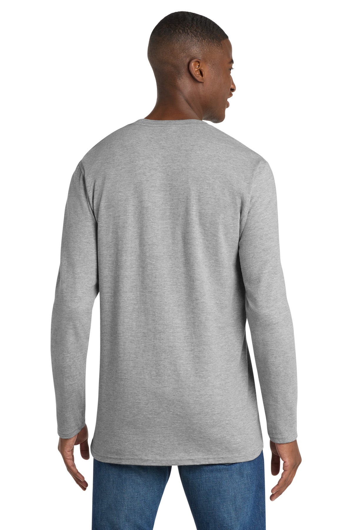 Port & Co Long Sleeve Bouncer Tee - Athletic Heather
